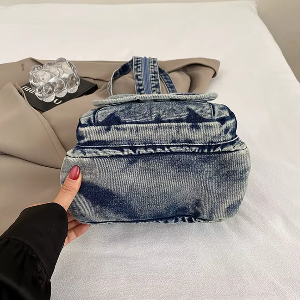 Mochila Denim Vintage A5 💜😸
