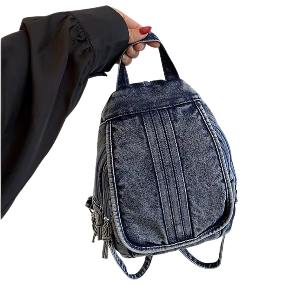 Mochila Denim Vintage A5 💜😸