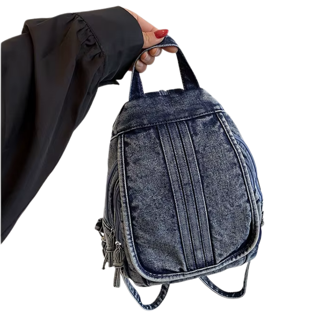Mochila Denim Vintage A5 💜😸