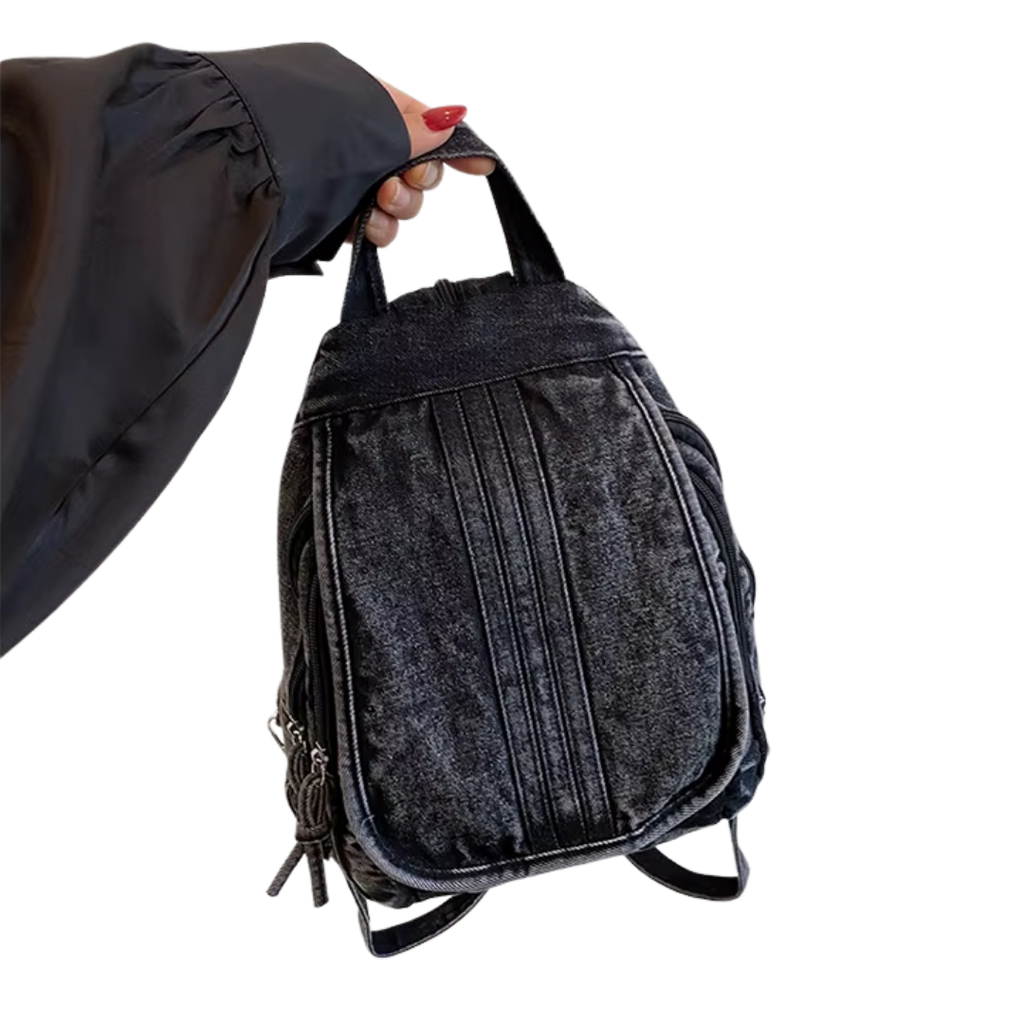 Mochila Denim Vintage A5 💜😸
