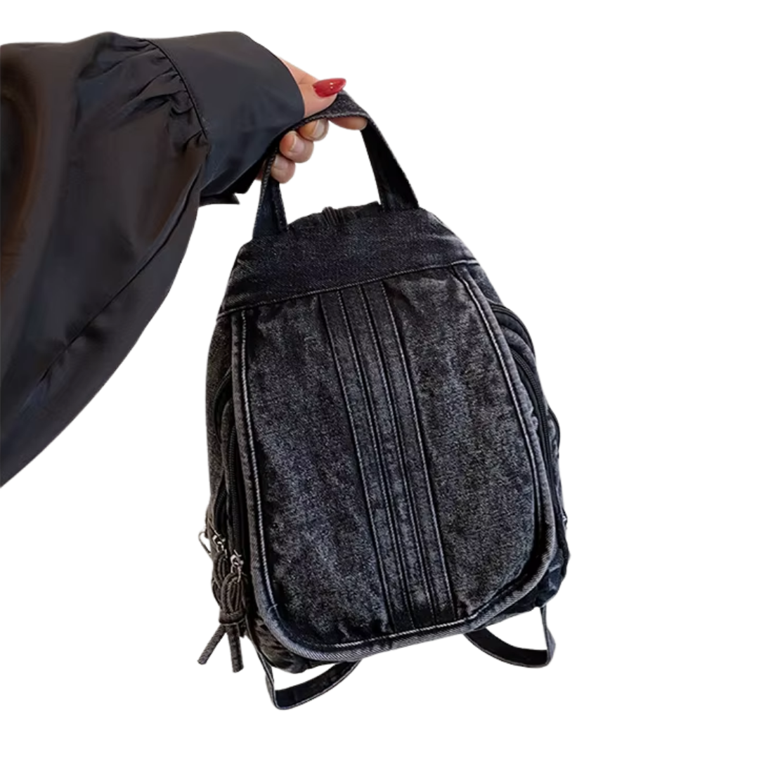 Mochila Denim Vintage A5 💜😸