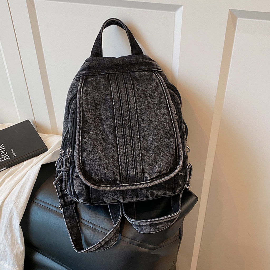 Mochila Denim Vintage A5 💜😸
