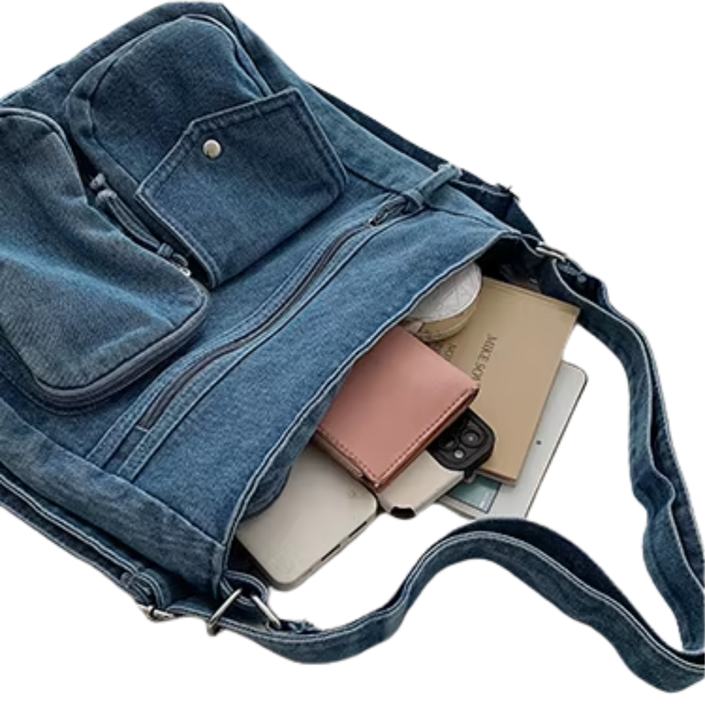 Bolso Mochila Classic Denim 🧸💙✨