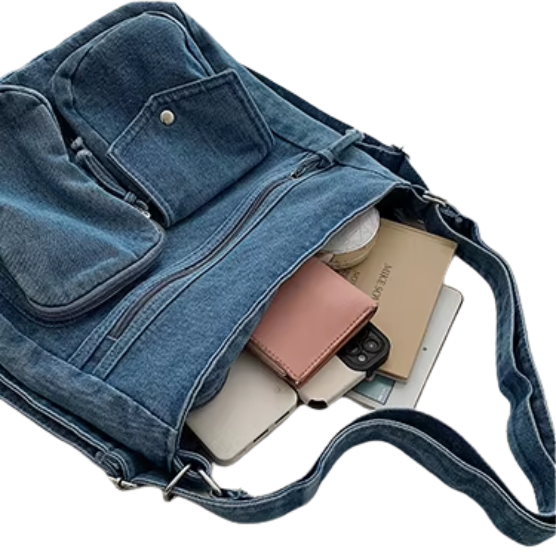 Bolso Mochila Classic Denim 🧸💙✨