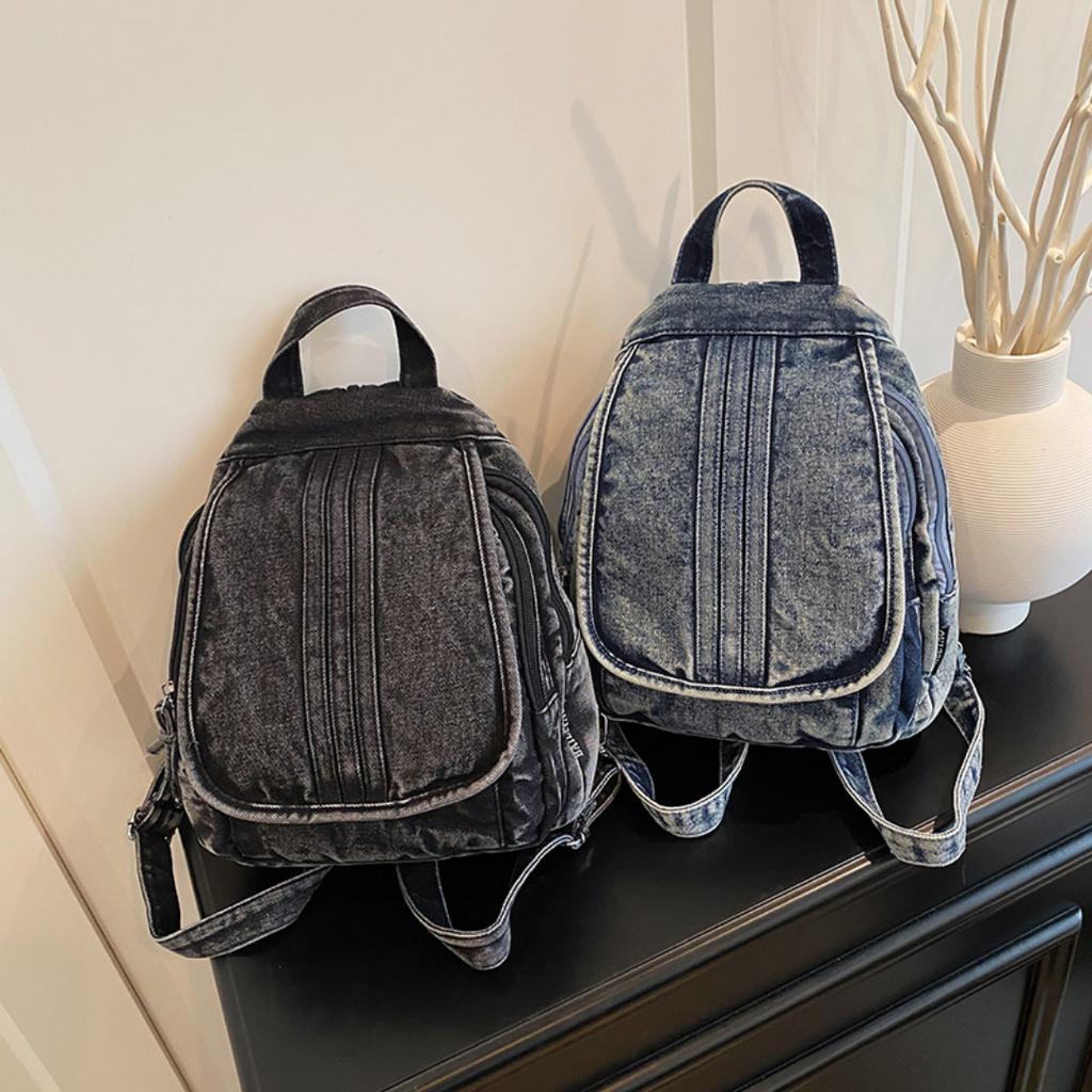 Mochila Denim Vintage A5 💜😸