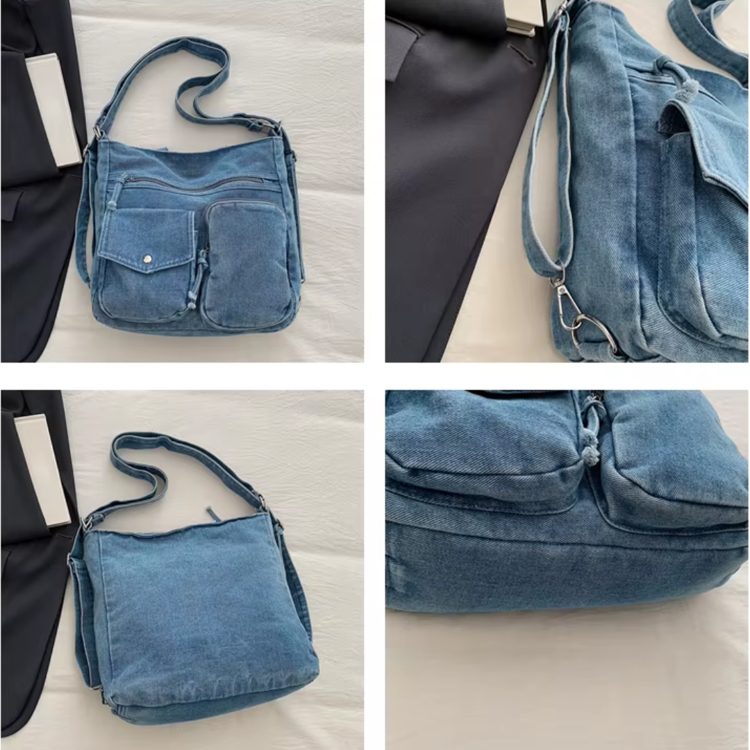 Bolso Mochila Classic Denim 🧸💙✨