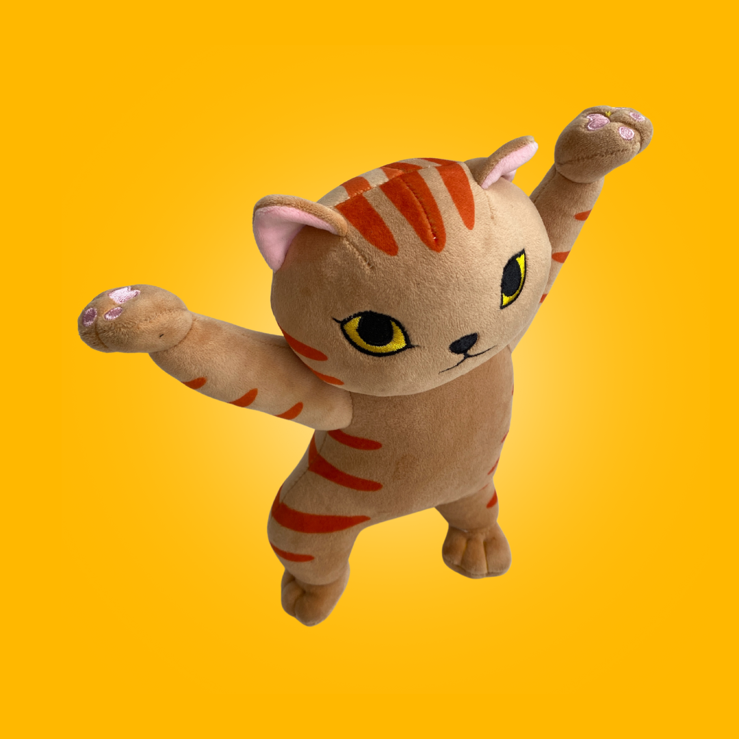 Peluche de gato que se para solo