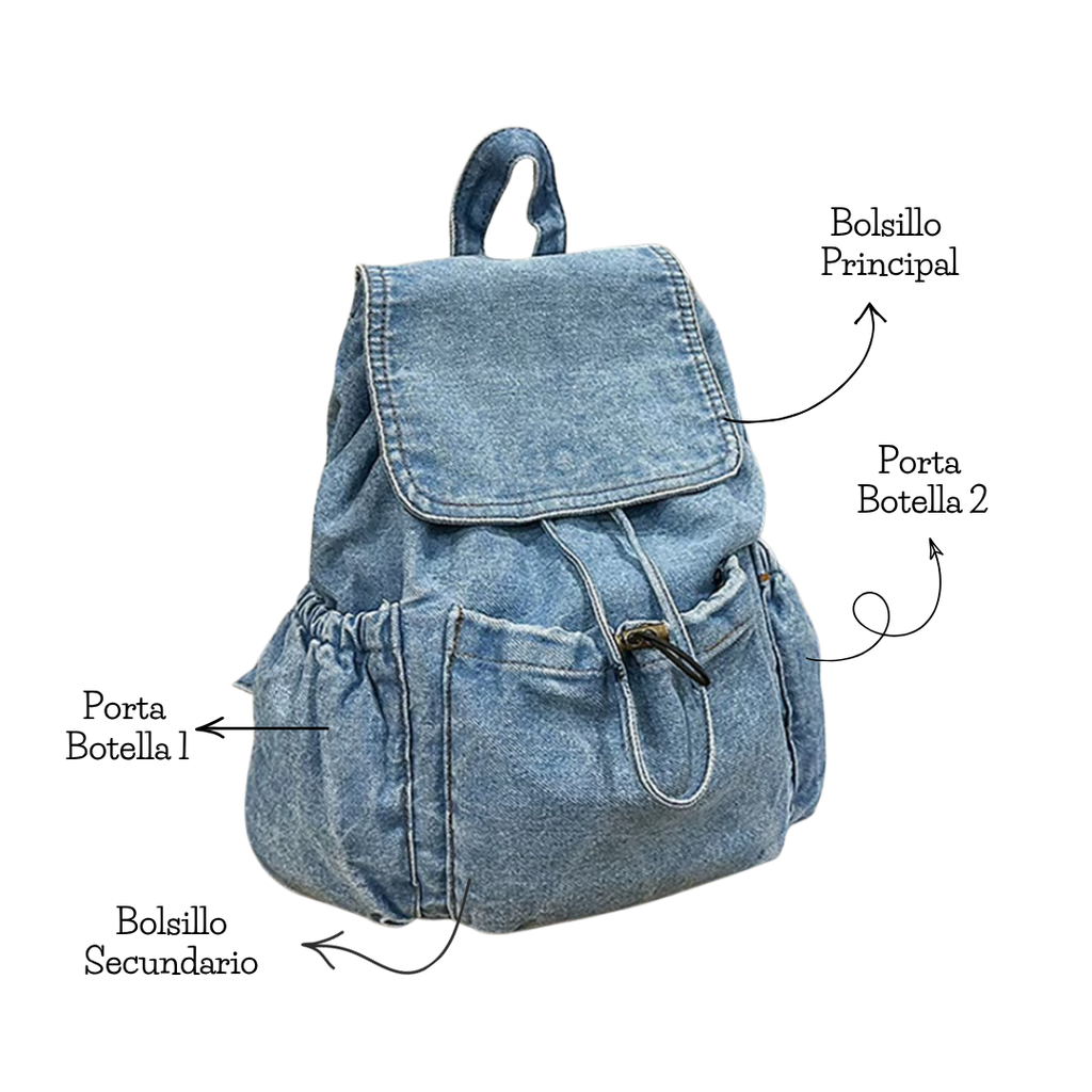 Mochila Dreamer Denim 🧸🎀