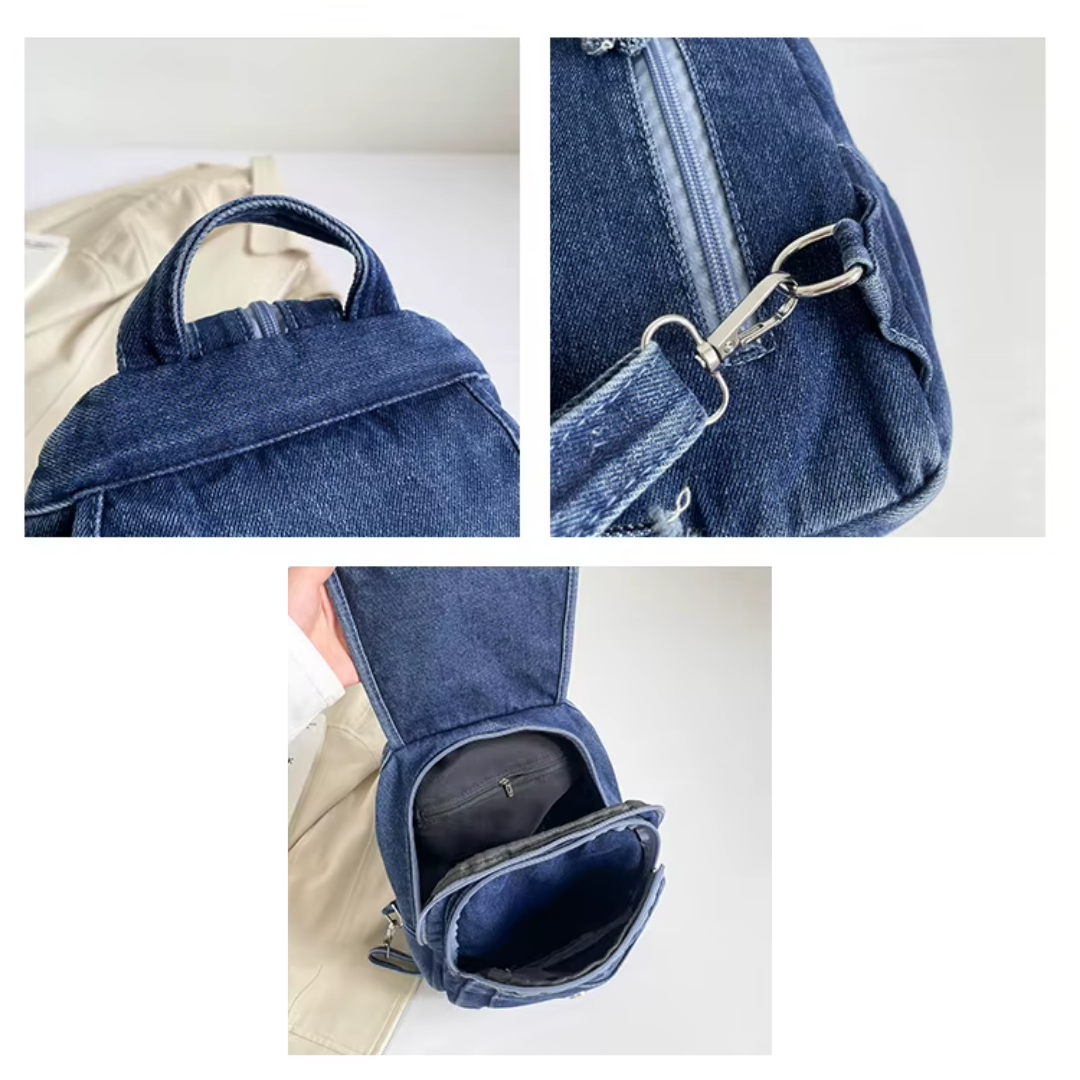 Mochila Denim Classic A5 🌞💙