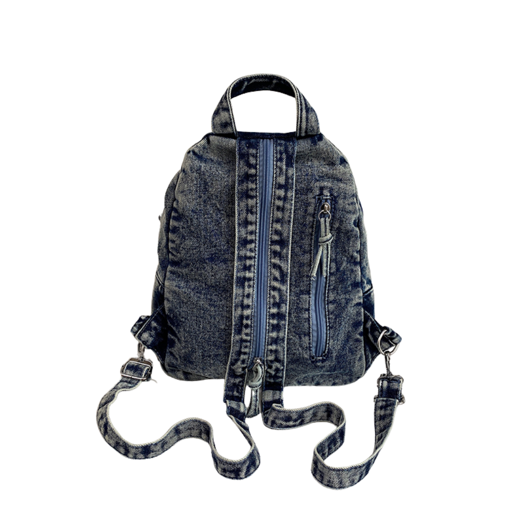 Mochila Denim Vintage A5 💜😸