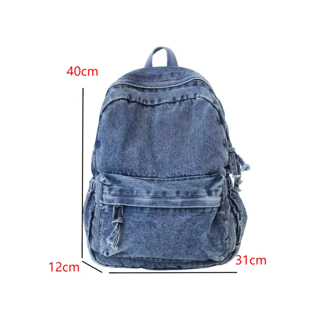 Mochila Denim Tamaño Oficio 💙
