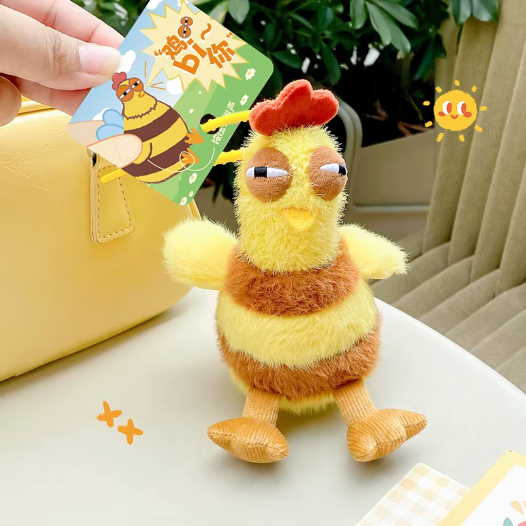 Llavero de Pollo Abeja 😹🐝 – Mi tienda