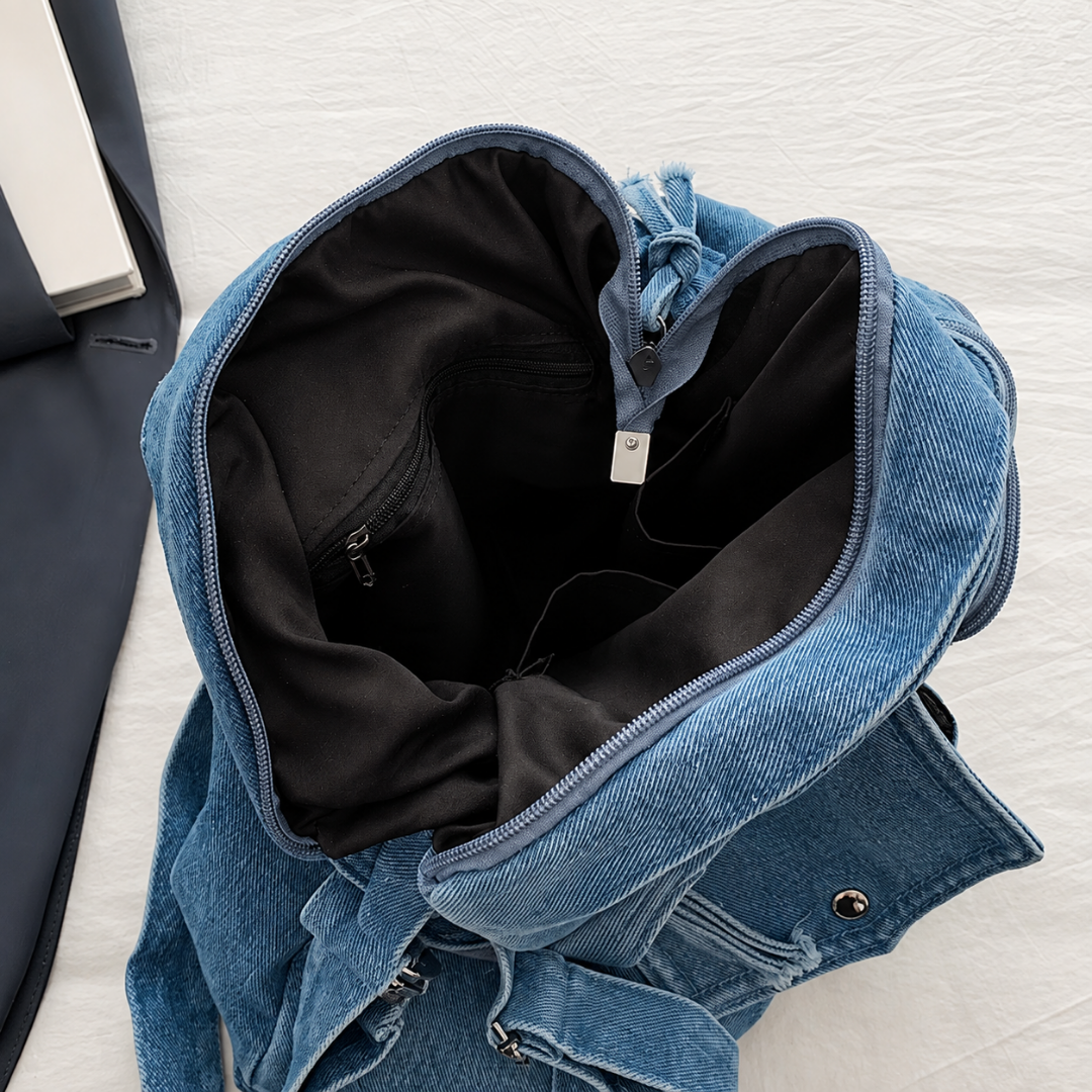 Bolso Mochila Classic Denim 🧸💙✨