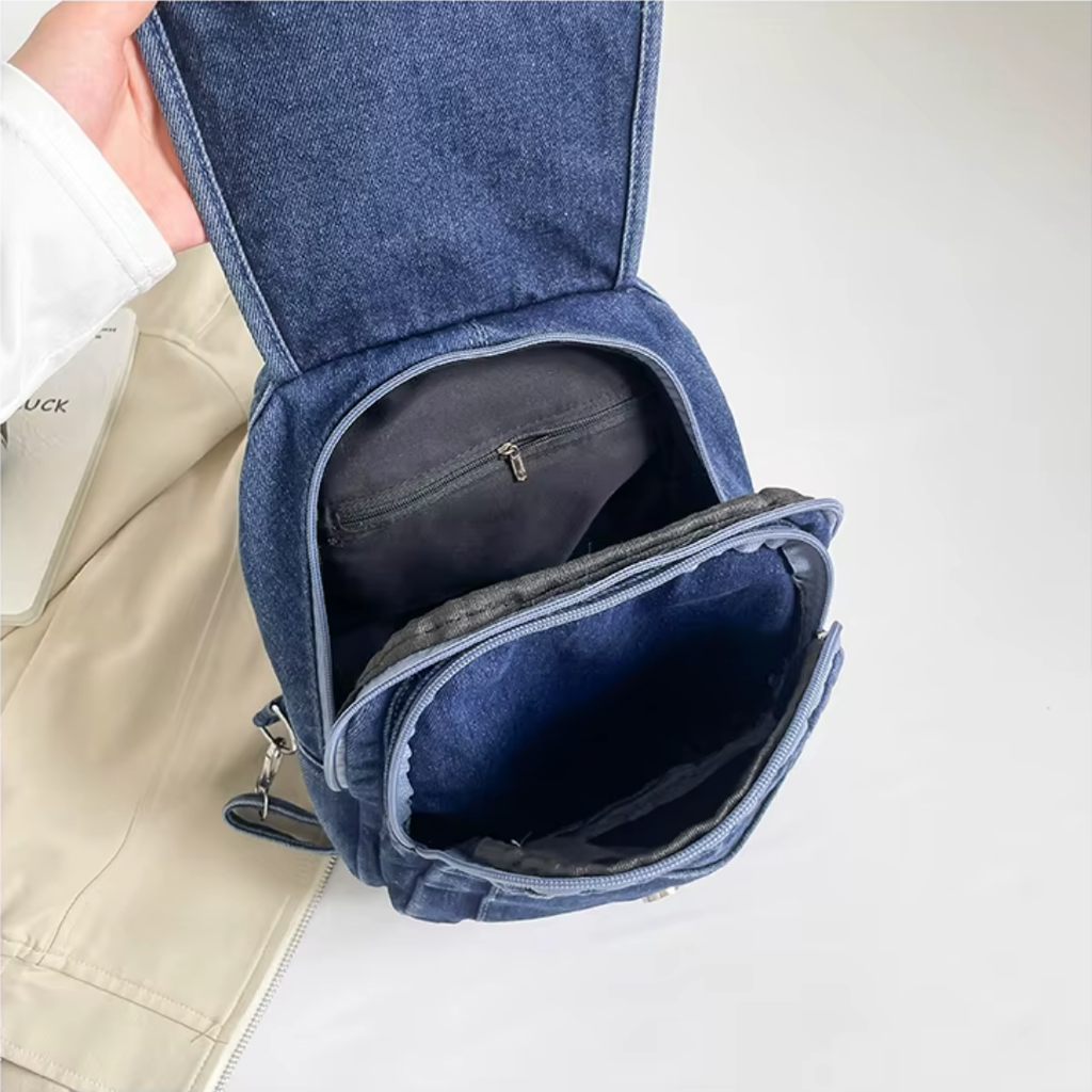 Mochila Denim Classic A5 🌞💙