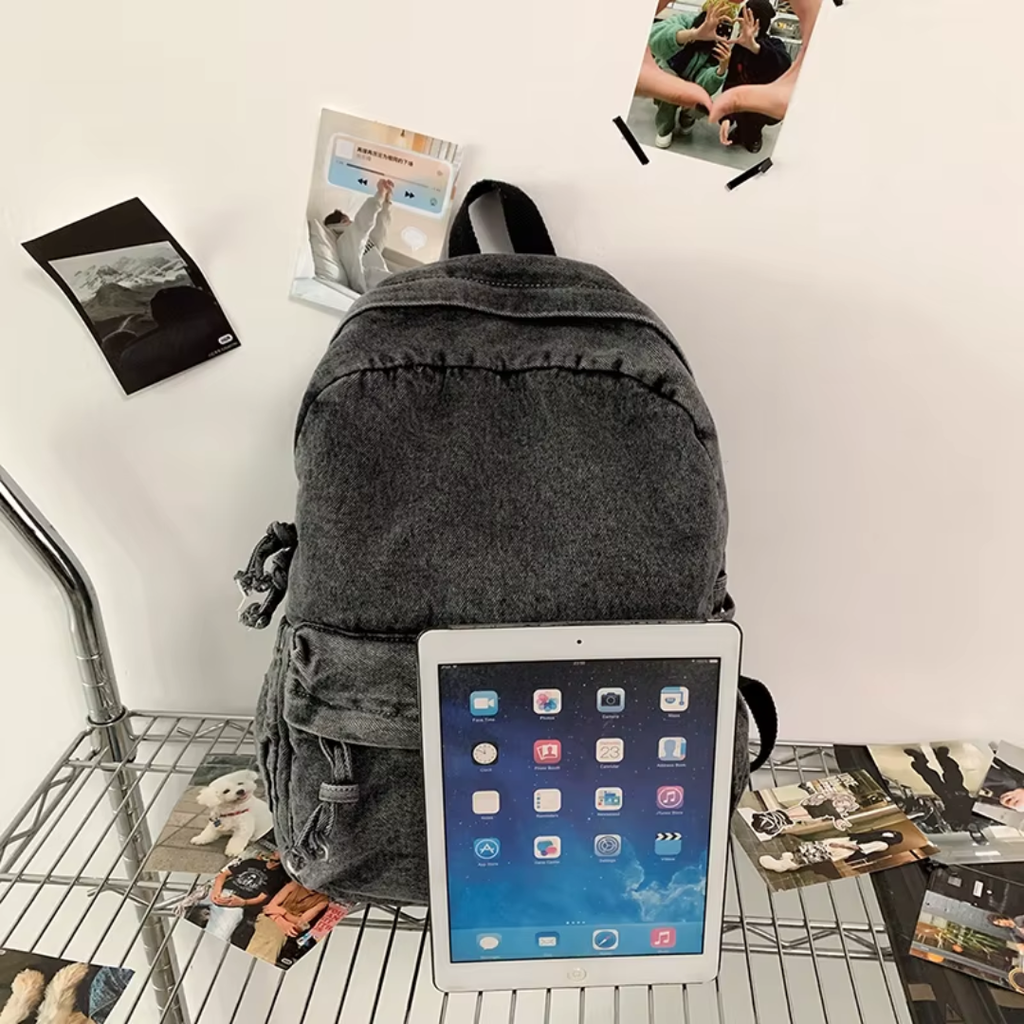 Mochila Denim Tamaño Oficio 💙