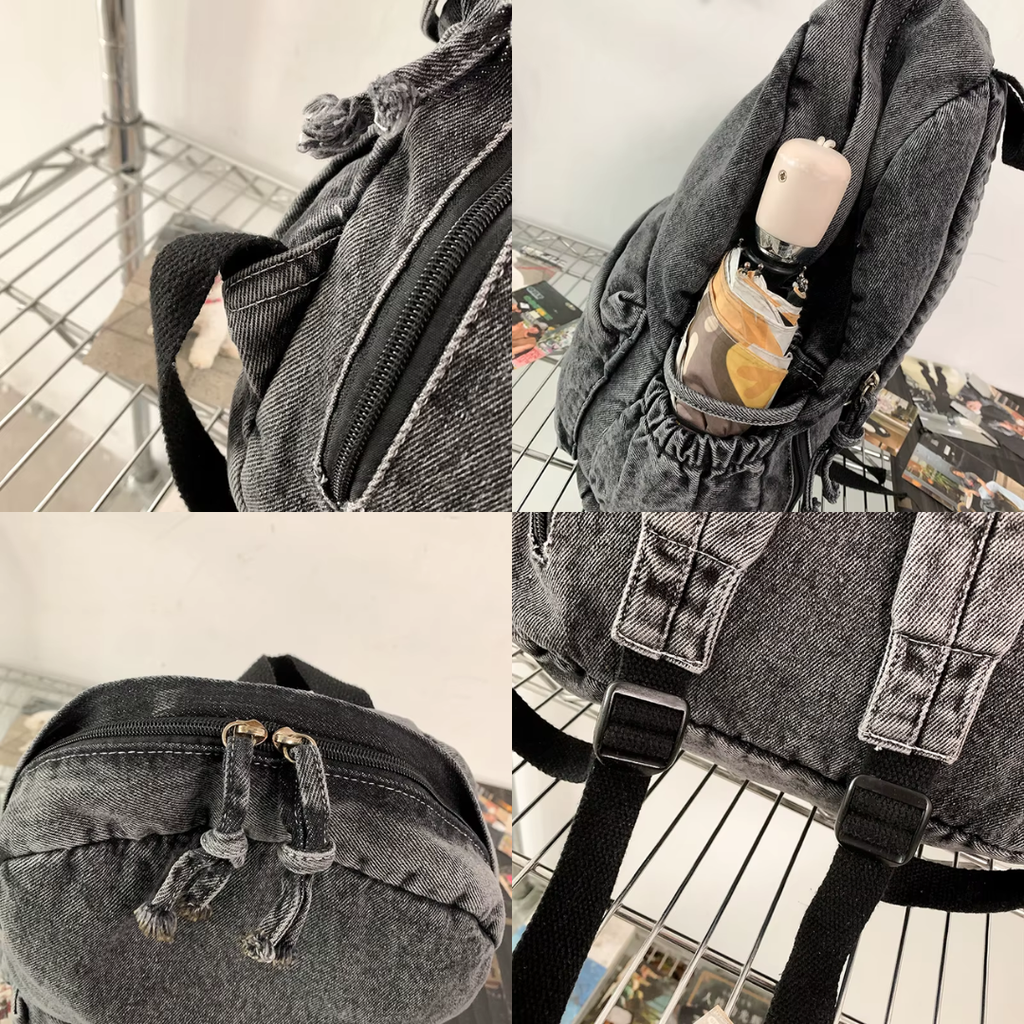 Mochila Denim Tamaño Oficio 💙