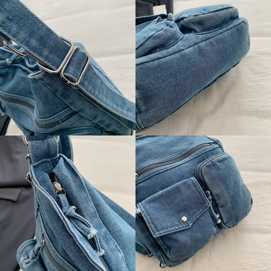Bolso Mochila Classic Denim 🧸💙✨