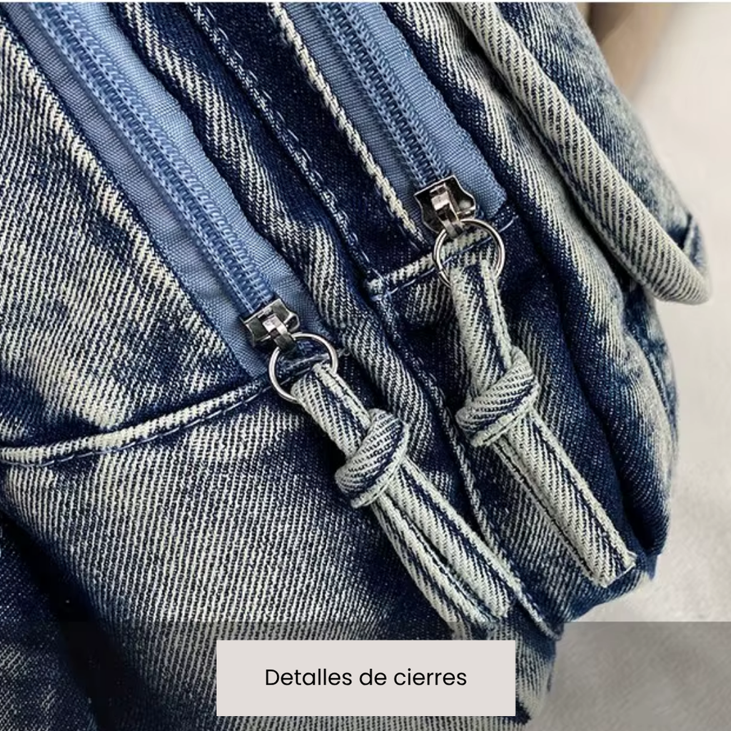 Mochila Denim Vintage A5 💜😸